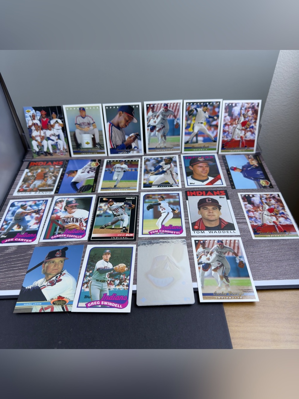 Cleveland Indians Baseball Card Lot (22) Upper Deck Topps Joe Carter